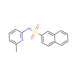 Cc1cccc(NS(=O)(=O)c2ccc3ccccc3c2)n1 ZINC000000209687