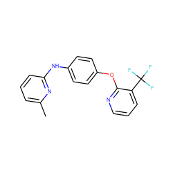 Cc1cccc(Nc2ccc(Oc3ncccc3C(F)(F)F)cc2)n1 ZINC000139278342