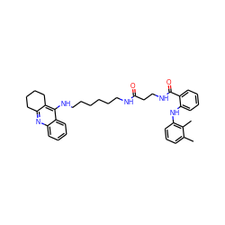 Cc1cccc(Nc2ccccc2C(=O)NCCC(=O)NCCCCCCNc2c3c(nc4ccccc24)CCCC3)c1C ZINC000169324424