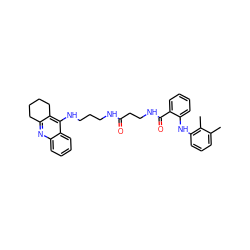 Cc1cccc(Nc2ccccc2C(=O)NCCC(=O)NCCCNc2c3c(nc4ccccc24)CCCC3)c1C ZINC000169324403