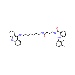 Cc1cccc(Nc2ccccc2C(=O)NCCCC(=O)NCCCCCCCNc2c3c(nc4ccccc24)CCCC3)c1C ZINC000169324438