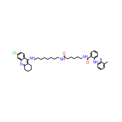 Cc1cccc(Nc2ccccc2C(=O)NCCCCCC(=O)NCCCCCCCCNc2c3c(nc4cc(Cl)ccc24)CCCC3)c1C ZINC000169322872