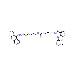 Cc1cccc(Nc2ccccc2C(=O)NCCCCCC(=O)NCCCCCCCNc2c3c(nc4ccccc24)CCCC3)c1C ZINC000169324440