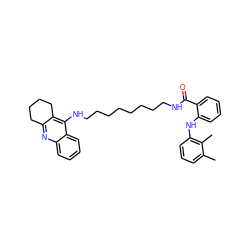 Cc1cccc(Nc2ccccc2C(=O)NCCCCCCCCNc2c3c(nc4ccccc24)CCCC3)c1C ZINC000169325209