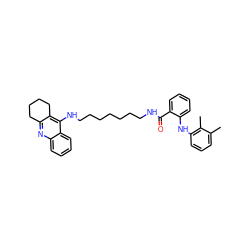 Cc1cccc(Nc2ccccc2C(=O)NCCCCCCCNc2c3c(nc4ccccc24)CCCC3)c1C ZINC000169325207