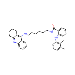 Cc1cccc(Nc2ccccc2C(=O)NCCCCCCNc2c3c(nc4ccccc24)CCCC3)c1C ZINC000169325205