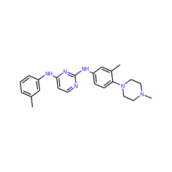 Cc1cccc(Nc2ccnc(Nc3ccc(N4CCN(C)CC4)c(C)c3)n2)c1 ZINC001772585217