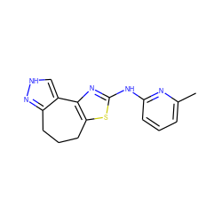 Cc1cccc(Nc2nc3c(s2)CCCc2n[nH]cc2-3)n1 ZINC000072119706