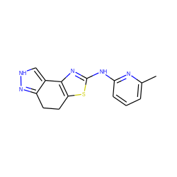 Cc1cccc(Nc2nc3c(s2)CCc2n[nH]cc2-3)n1 ZINC000072118966