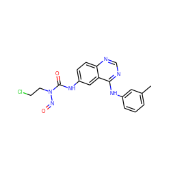 Cc1cccc(Nc2ncnc3ccc(NC(=O)N(CCCl)N=O)cc23)c1 ZINC000034339745