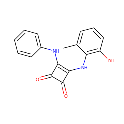 Cc1cccc(O)c1Nc1c(Nc2ccccc2)c(=O)c1=O ZINC000101113466