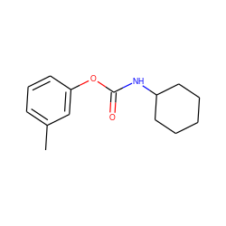 Cc1cccc(OC(=O)NC2CCCCC2)c1 ZINC000001738990