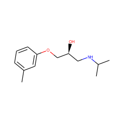Cc1cccc(OC[C@@H](O)CNC(C)C)c1 ZINC000002033145