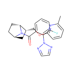 Cc1cccc(OC[C@@H]2C[C@H]3CC[C@H]2N3C(=O)c2cccc(F)c2-n2nccn2)n1 ZINC000473162794