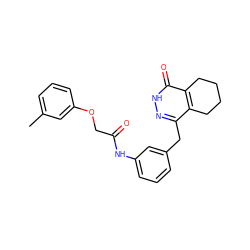 Cc1cccc(OCC(=O)Nc2cccc(Cc3n[nH]c(=O)c4c3CCCC4)c2)c1 ZINC000167328024