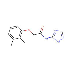 Cc1cccc(OCC(=O)Nc2ncn[nH]2)c1C ZINC000018190666