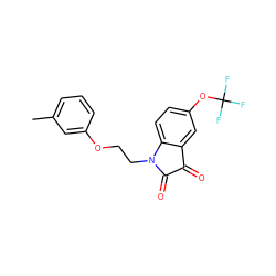 Cc1cccc(OCCN2C(=O)C(=O)c3cc(OC(F)(F)F)ccc32)c1 ZINC000096907196