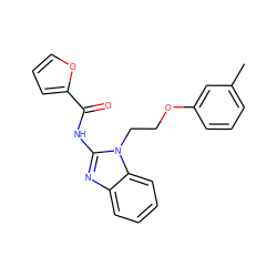 Cc1cccc(OCCn2c(NC(=O)c3ccco3)nc3ccccc32)c1 ZINC000001114816