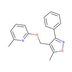 Cc1cccc(OCc2c(-c3ccccc3)noc2C)n1 ZINC000143260922