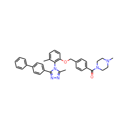 Cc1cccc(OCc2ccc(C(=O)N3CCN(C)CC3)cc2)c1-n1c(C)nnc1-c1ccc(-c2ccccc2)cc1 ZINC000026578496