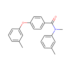 Cc1cccc(Oc2ccc(C(=O)N(C)c3cccc(C)c3)cc2)c1 ZINC000653785968