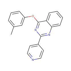 Cc1cccc(Oc2nc(-c3ccncc3)nc3ccccc23)c1 ZINC000000521479