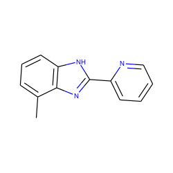 Cc1cccc2[nH]c(-c3ccccn3)nc12 ZINC000070233685