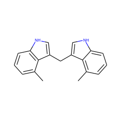 Cc1cccc2[nH]cc(Cc3c[nH]c4cccc(C)c34)c12 ZINC001772615810