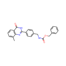 Cc1cccc2c(=O)[nH]c(-c3ccc(CNC(=O)OCc4ccccc4)cc3)nc12 ZINC000103235551