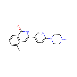 Cc1cccc2c(=O)[nH]c(-c3ccc(N4CCN(C)CC4)nc3)cc12 ZINC000204919699