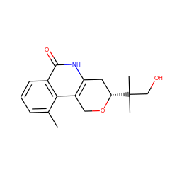 Cc1cccc2c(=O)[nH]c3c(c12)CO[C@@H](C(C)(C)CO)C3 ZINC000210419858