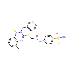 Cc1cccc2c(=S)n(Cc3ccccc3)c(SCC(=O)Nc3ccc(S(N)(=O)=O)cc3)nc12 ZINC000299824337