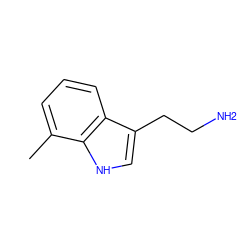 Cc1cccc2c(CCN)c[nH]c12 ZINC000000112537