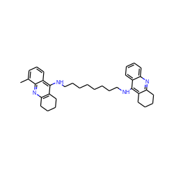 Cc1cccc2c(NCCCCCCCCNc3c4c(nc5ccccc35)CCCC4)c3c(nc12)CCCC3 ZINC000027424419