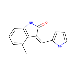 Cc1cccc2c1/C(=C/c1ccc[nH]1)C(=O)N2 ZINC000100393644