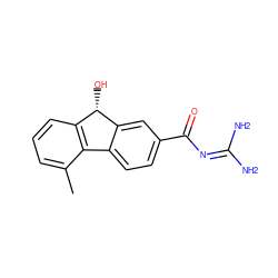 Cc1cccc2c1-c1ccc(C(=O)N=C(N)N)cc1[C@H]2O ZINC000299837327