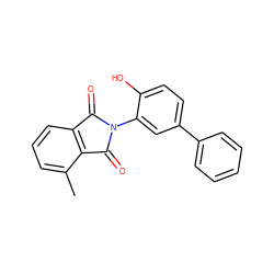 Cc1cccc2c1C(=O)N(c1cc(-c3ccccc3)ccc1O)C2=O ZINC000039047310