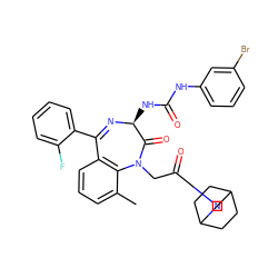 Cc1cccc2c1N(CC(=O)N1CC3CCC(CC3)C1)C(=O)[C@H](NC(=O)Nc1cccc(Br)c1)N=C2c1ccccc1F ZINC000029466850