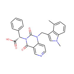 Cc1cccc2c1c(Cn1c(=O)n([C@H](C(=O)O)c3ccccc3)c(=O)c3cnccc31)cn2C ZINC000096170038