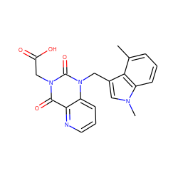 Cc1cccc2c1c(Cn1c(=O)n(CC(=O)O)c(=O)c3ncccc31)cn2C ZINC000096170034