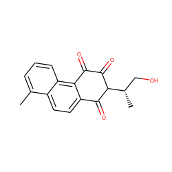 Cc1cccc2c3c(ccc12)C(=O)C([C@@H](C)CO)C(=O)C3=O ZINC000018158910