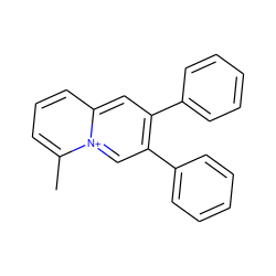 Cc1cccc2cc(-c3ccccc3)c(-c3ccccc3)c[n+]12 ZINC000001019602