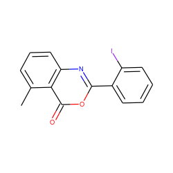 Cc1cccc2nc(-c3ccccc3I)oc(=O)c12 ZINC000027740314