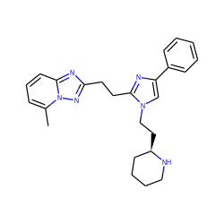 Cc1cccc2nc(CCc3nc(-c4ccccc4)cn3CC[C@@H]3CCCCN3)nn12 ZINC000261102302