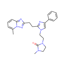 Cc1cccc2nc(CCc3nc(-c4ccccc4)cn3CCN3CCN(C)C3=O)nn12 ZINC000113421011