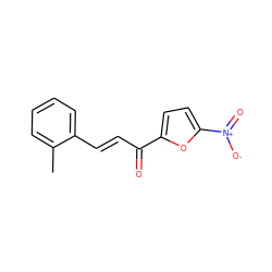 Cc1ccccc1/C=C/C(=O)c1ccc([N+](=O)[O-])o1 ZINC000005420270