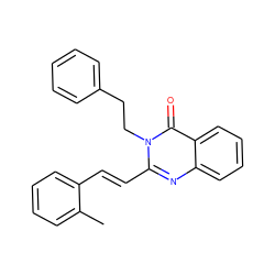 Cc1ccccc1/C=C/c1nc2ccccc2c(=O)n1CCc1ccccc1 ZINC000004748534