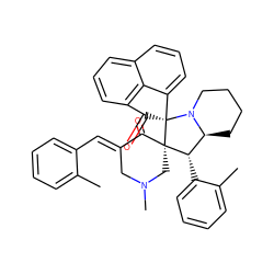 Cc1ccccc1/C=C1\CN(C)C[C@@]2(C1=O)[C@@H](c1ccccc1C)[C@@H]1CCCCN1[C@@]21C(=O)c2cccc3cccc1c23 ZINC000096272753