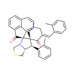 Cc1ccccc1/C=C1\CN(C)C[C@@]2(C1=O)[C@@H](c1ccccc1C)[C@@H]1CSCN1[C@@]21C(=O)c2cccc3cccc1c23 ZINC000096272736