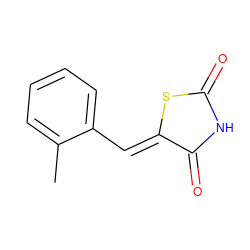 Cc1ccccc1/C=C1\SC(=O)NC1=O ZINC000012408932